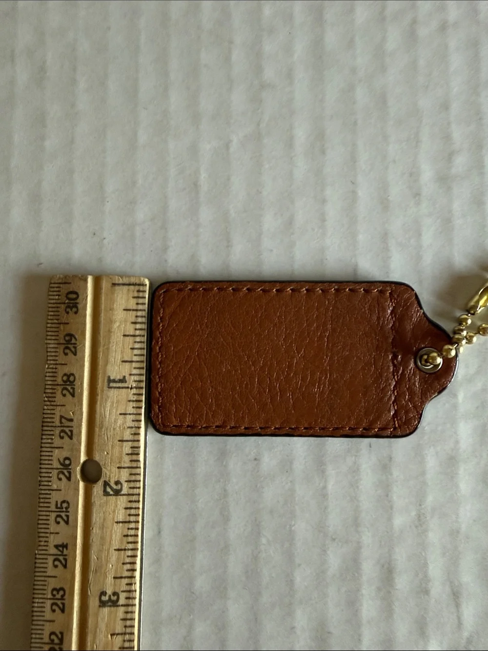 Coach Brown Leather Bag Tag/Keychain